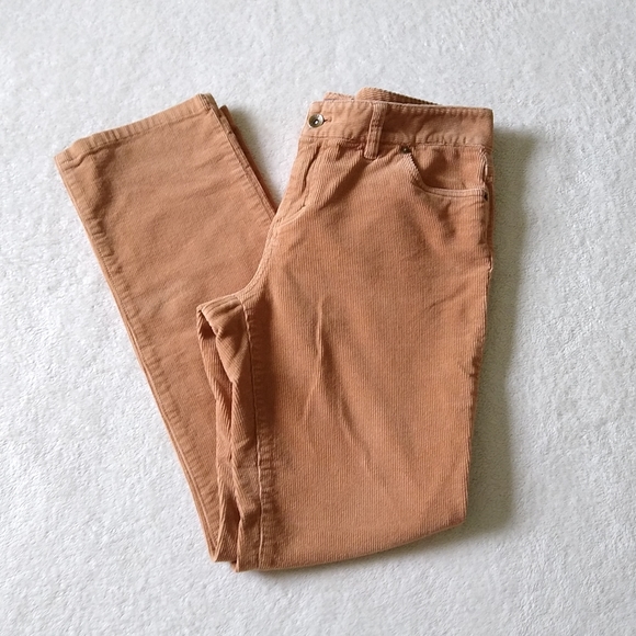Vineyard Vines Women's Tan Corduroy Straight Leg Pants Size 8 Reg Five Pocket - Picture 2 of 5